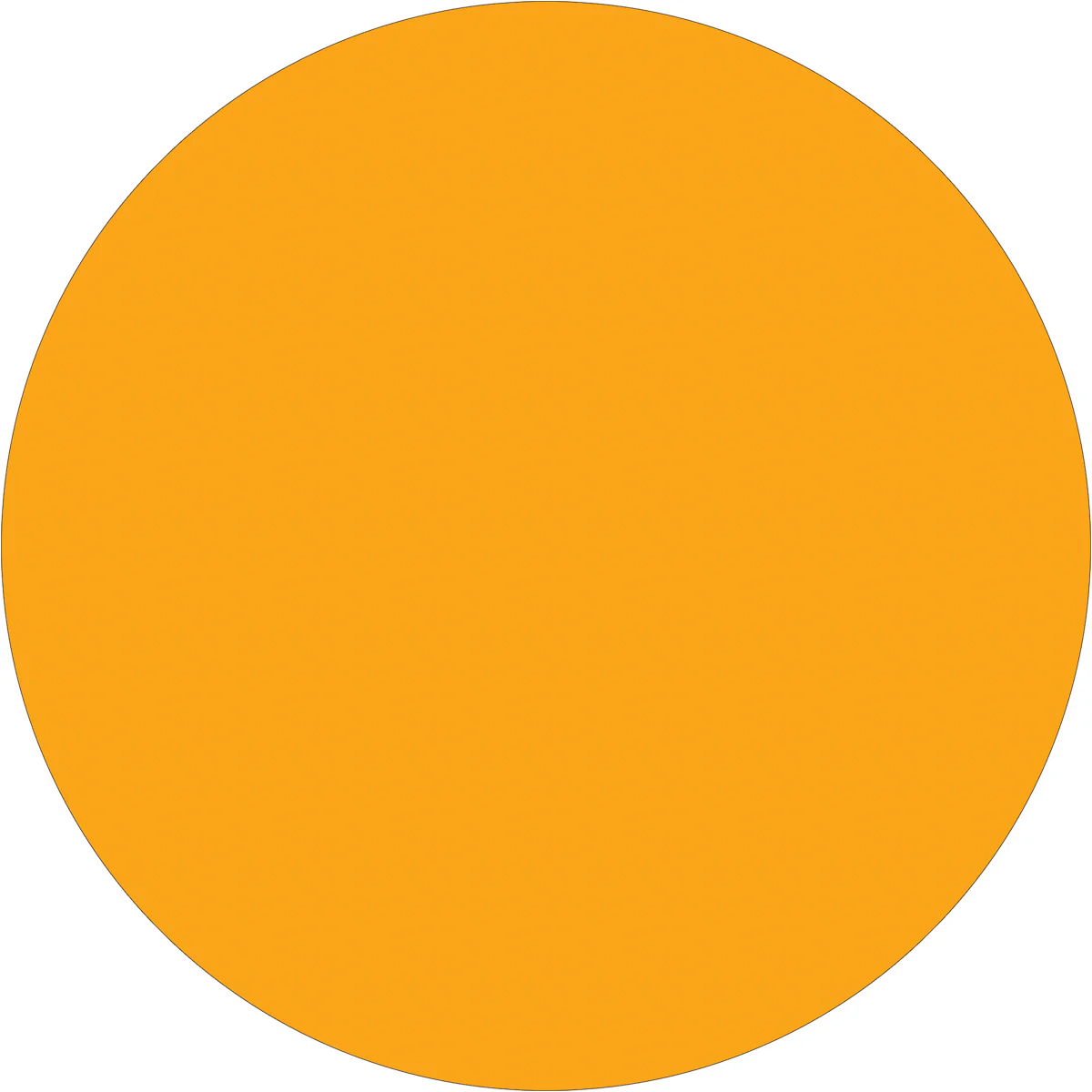 1 1/2" Fluorescent Orange Inventory Circle Labels 500/Roll