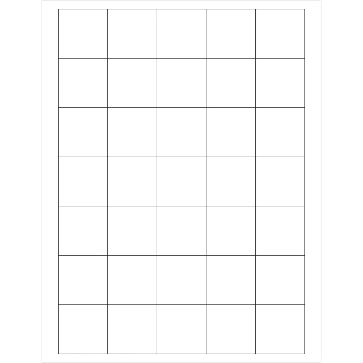 1 1/2 x 1 1/2" White Rectangle Laser Labels 3500/Case