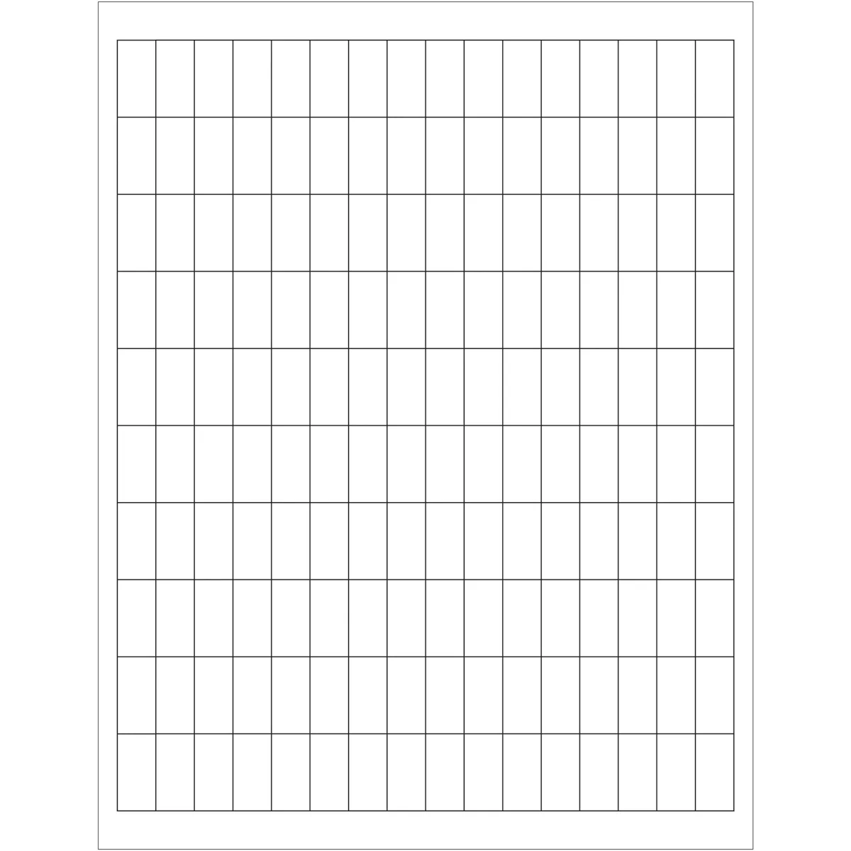 1/2 x 1" White Rectangle Laser Labels 16000/Case