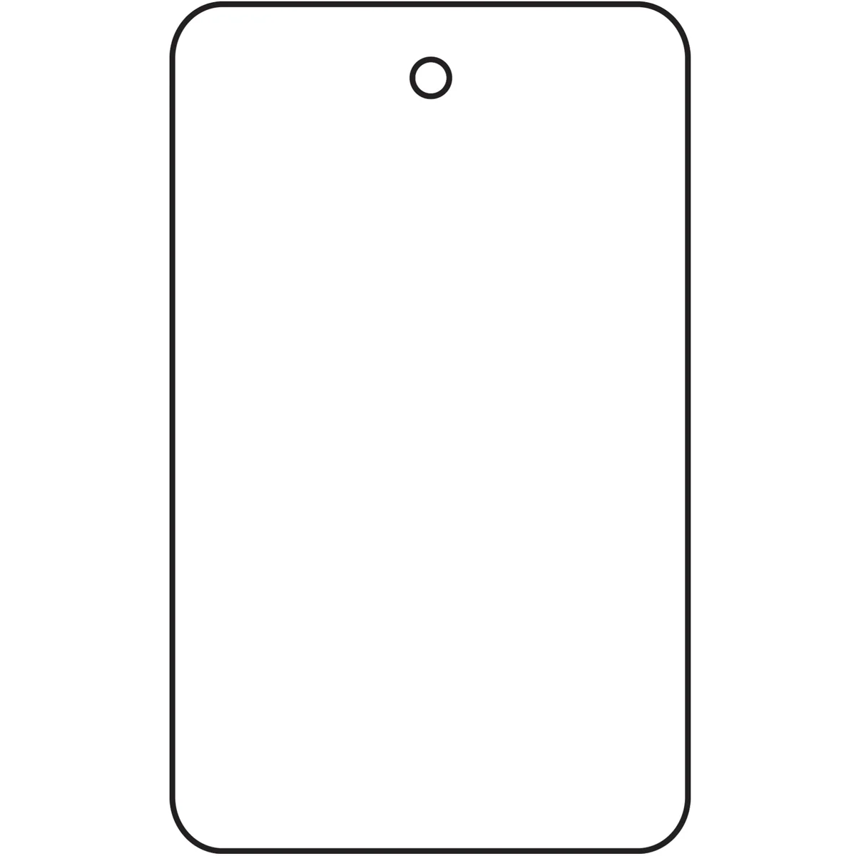 1 3/4 x 2 7/8" White Garment Tags 1000/Case