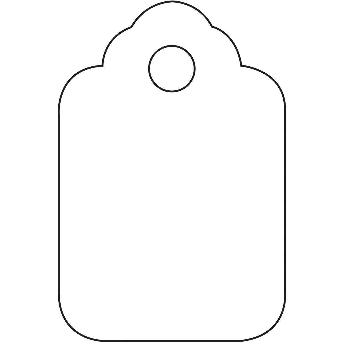 1 3/4 x 2 7/8" White Merchandise Tags 1000/Case