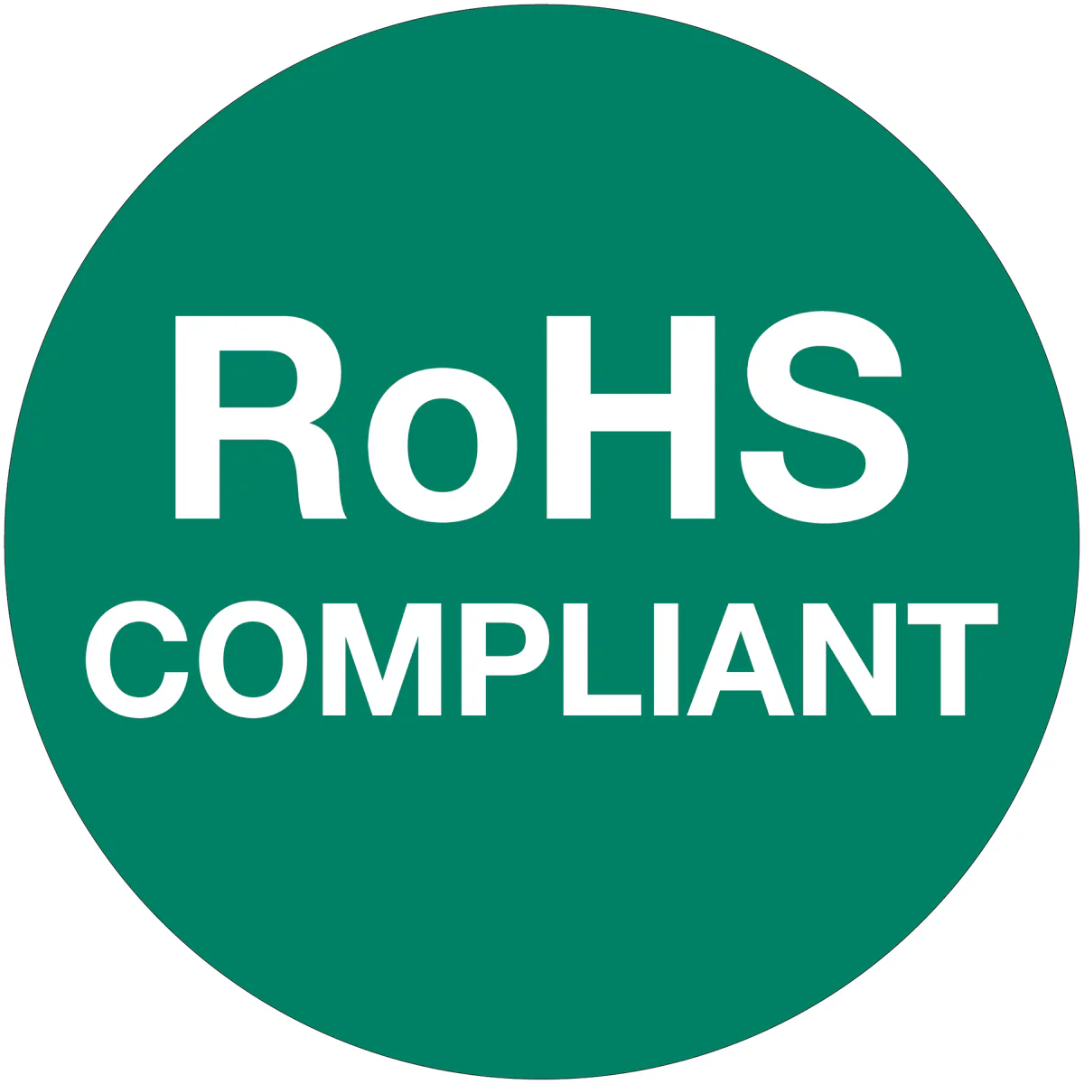 1" Circle - "RoHS Compliant" Green Labels 500/Roll