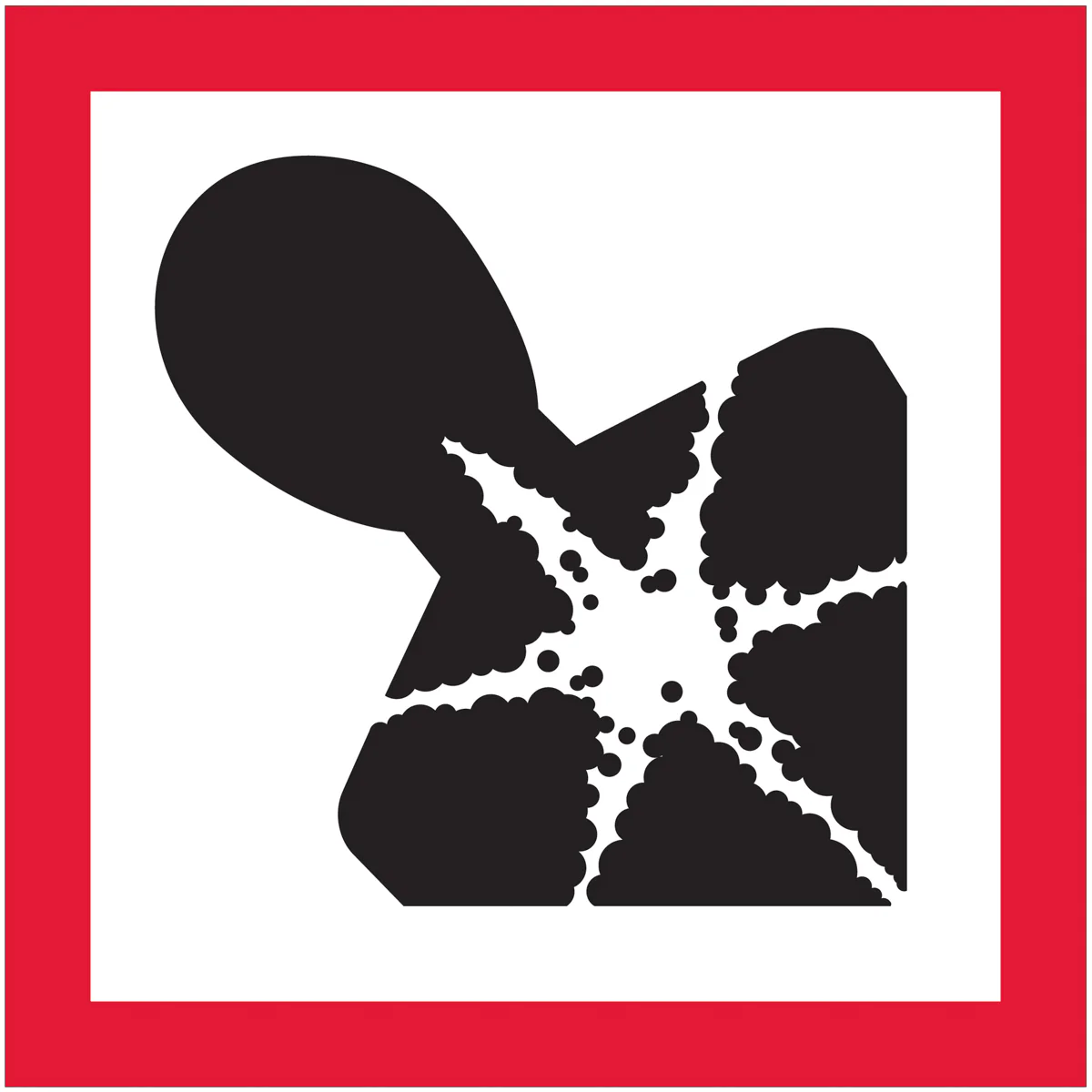 1 x 1" Pictogram - Health Hazard Labels 500/Roll