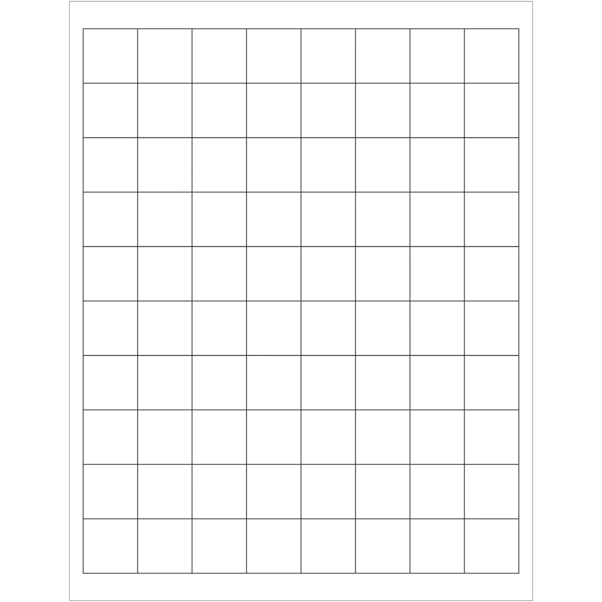 1 x 1" White Rectangle Laser Labels 8000/Case