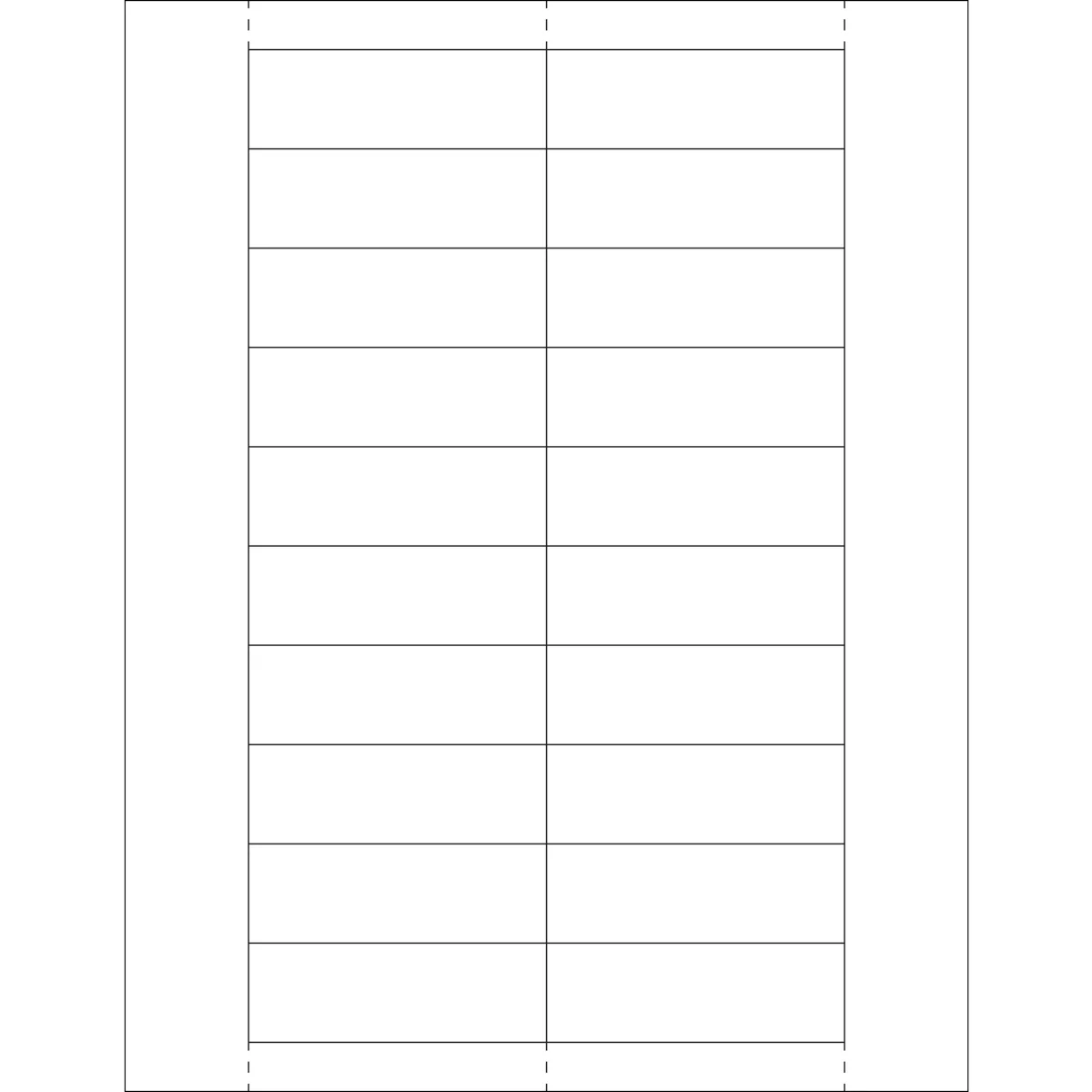 1 x 3 Plastic Label Holder Insert Cards 1000/Case