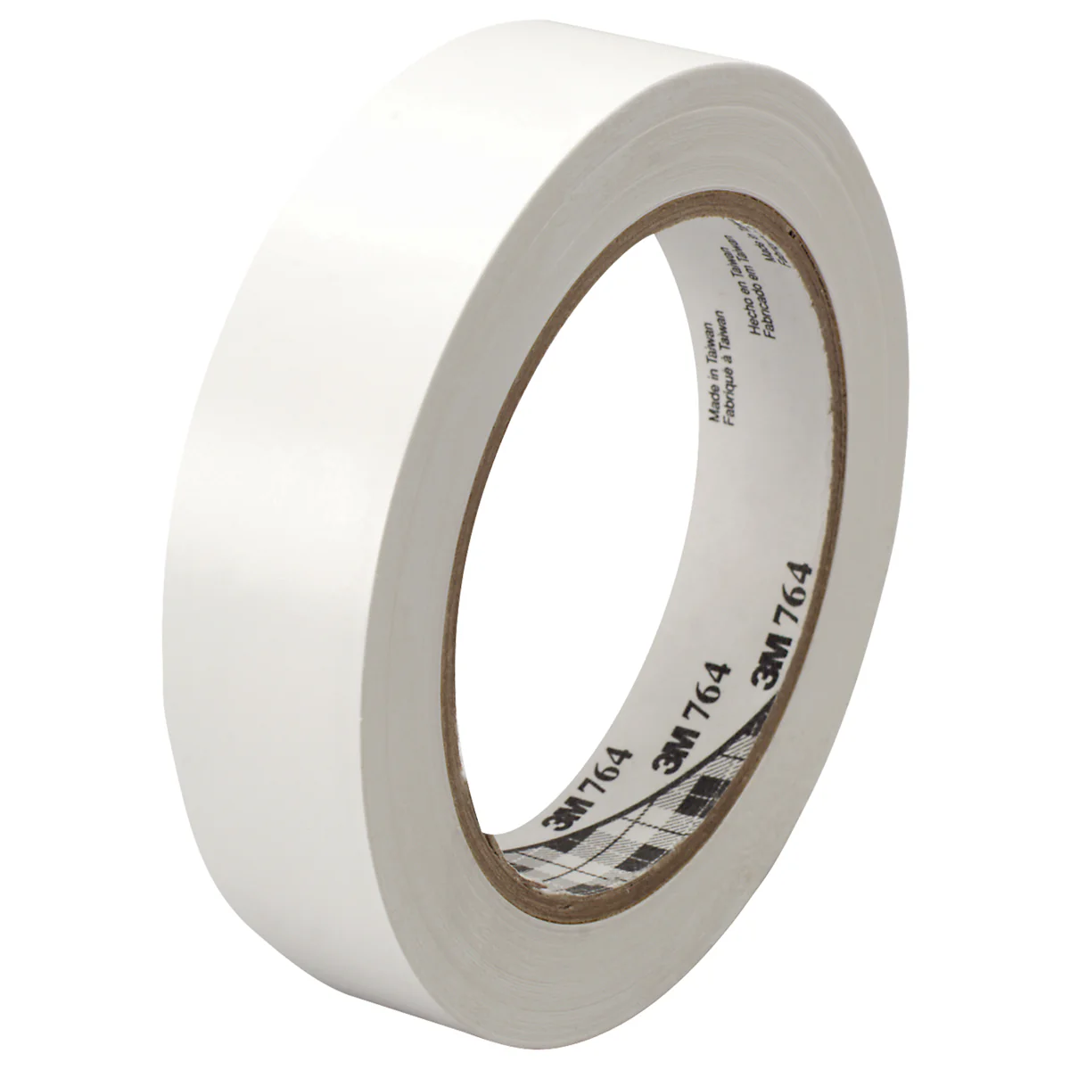 1" x 36 yds. White 3M 764 Vinyl Tape 6/Case