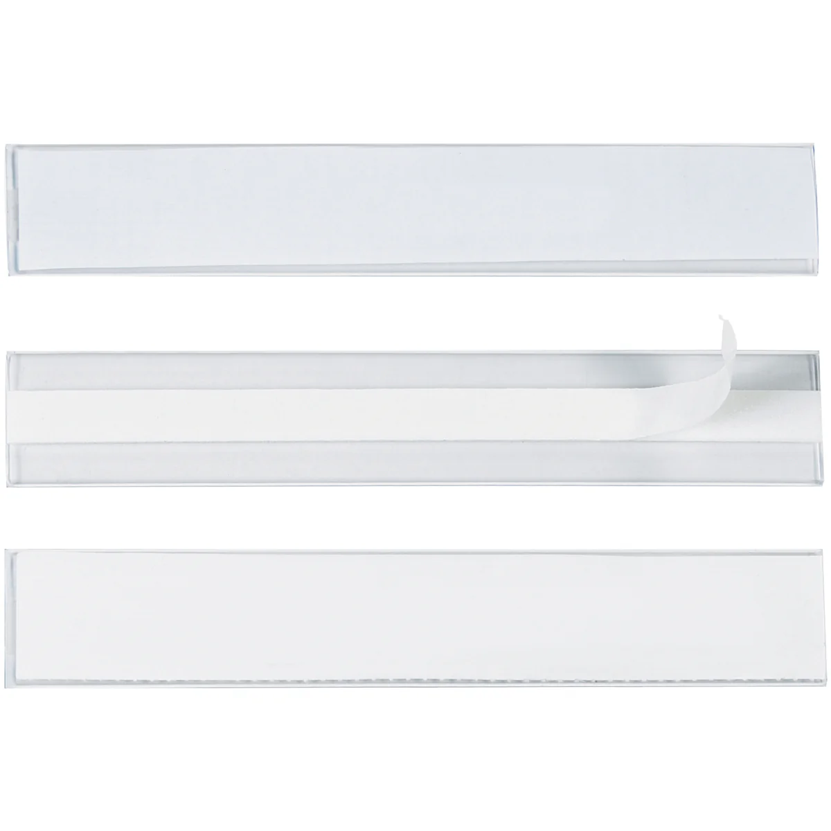 1 x 6 Hol-Dex Self-Adhesive Plastic Label Holders 12/Case