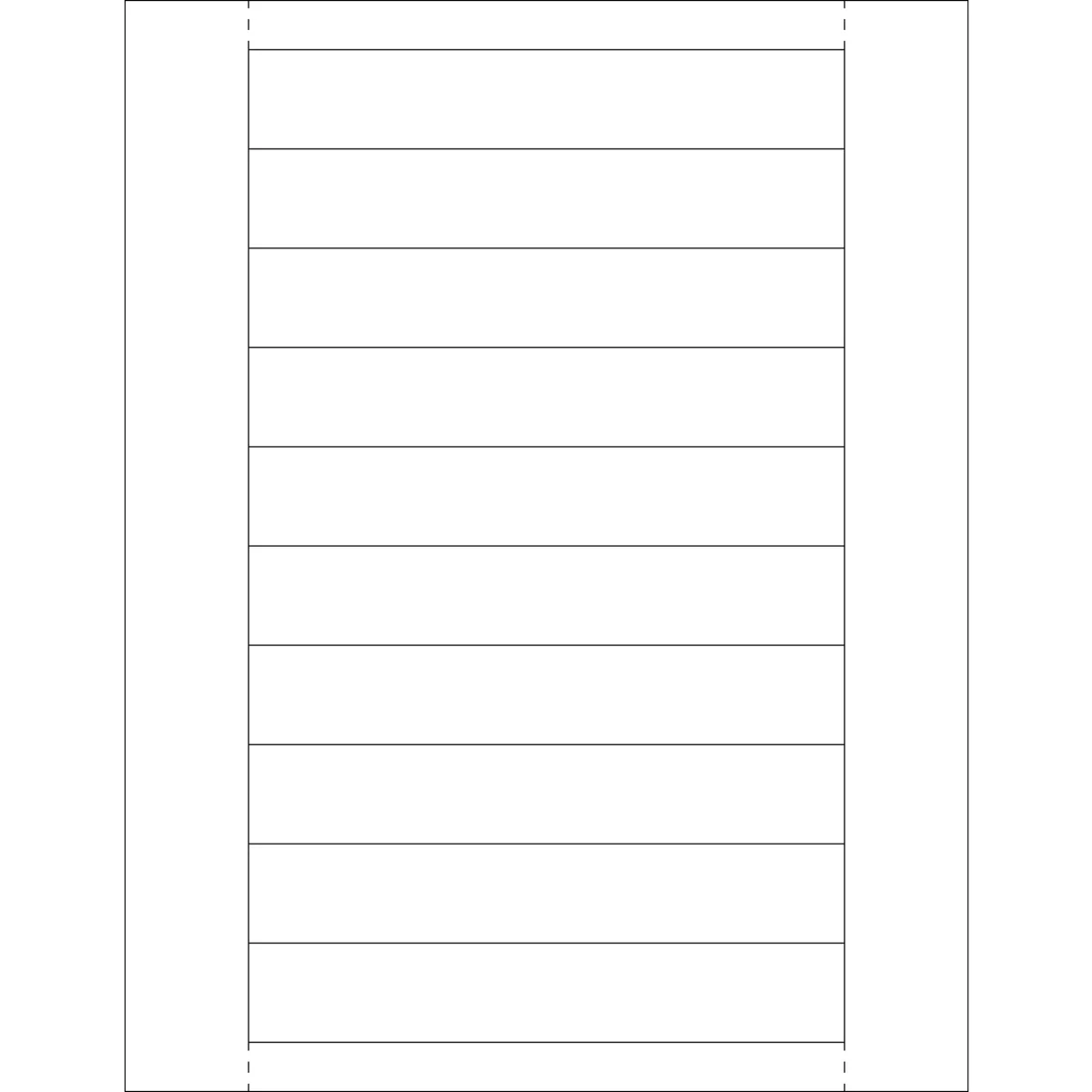 1 x 6 Plastic Label Holder Insert Cards 500/Case