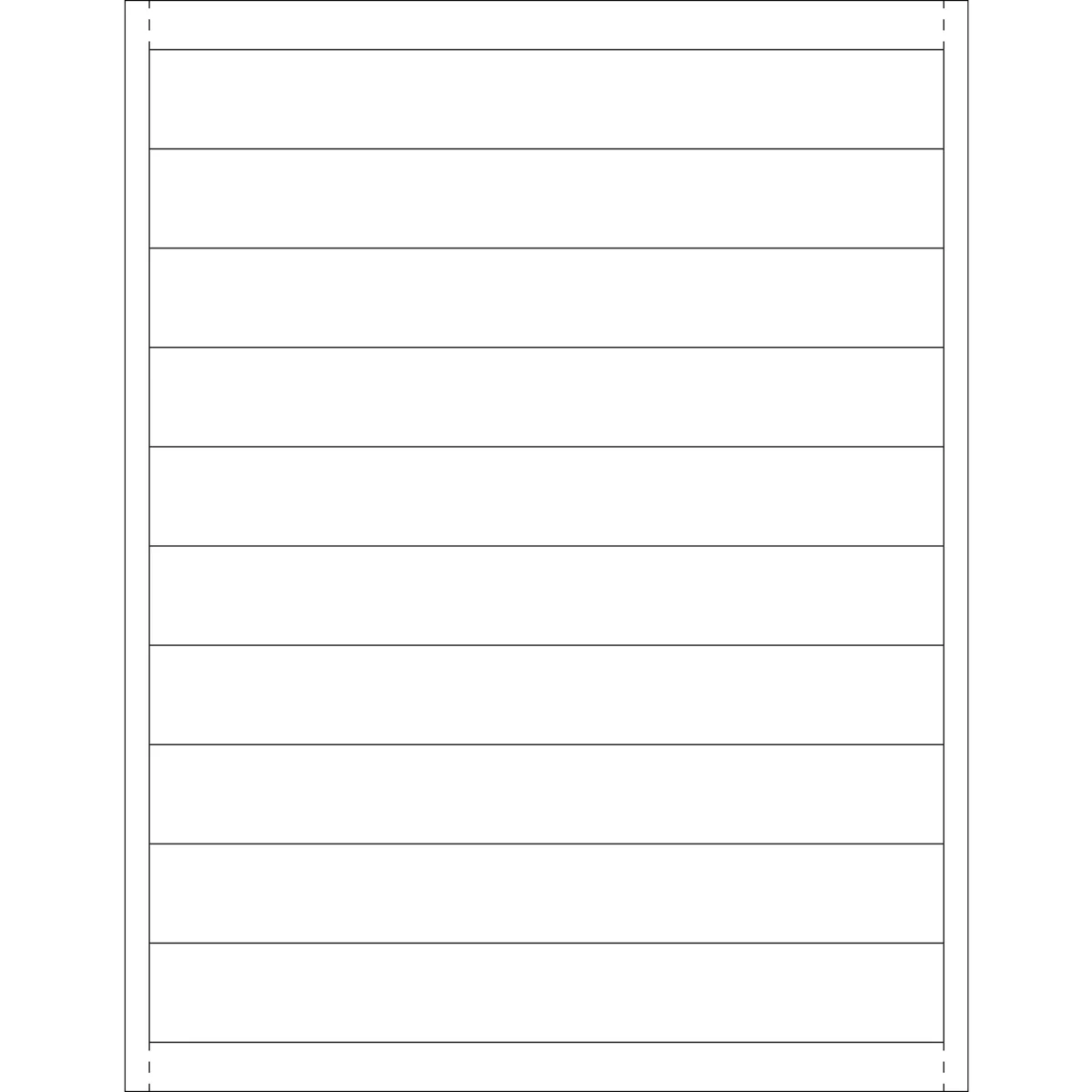 1 x 8 Plastic Label Holder Insert Cards 500/Case