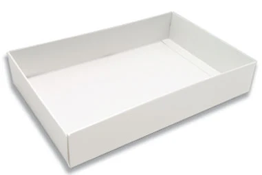 11 x 7-1/4 x 2 White 3 lb. Rectangular Candy Box BASE