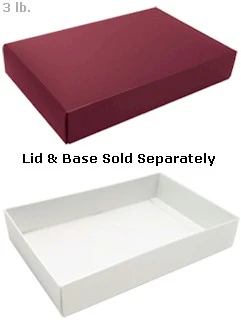 11 x 7-1/4 x 2 White 3 lb. Rectangular Candy Box BASE - Image 2
