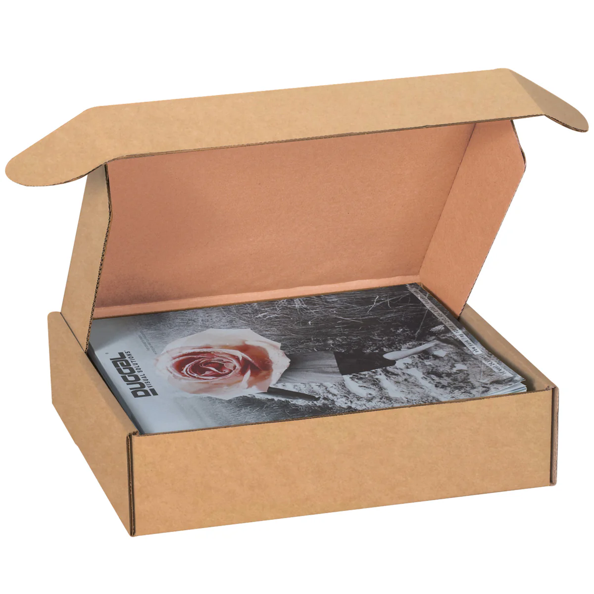 12 1/8 x 9 1/4 x 3 Brown Corrugated Deluxe Literature Mailers 50/Bundle