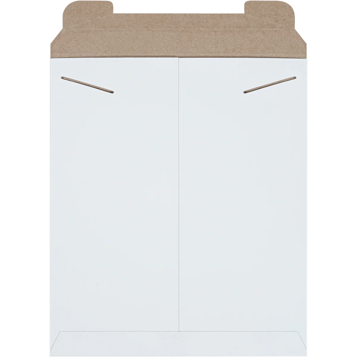 12 3/4 x 15 White Rigid Mailer 100/Case