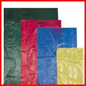 12 x 3 x 18 Navy Blue Hi-Density Gusseted Merchandise Bags (.70 mil thickness) 500/Case - Image 2
