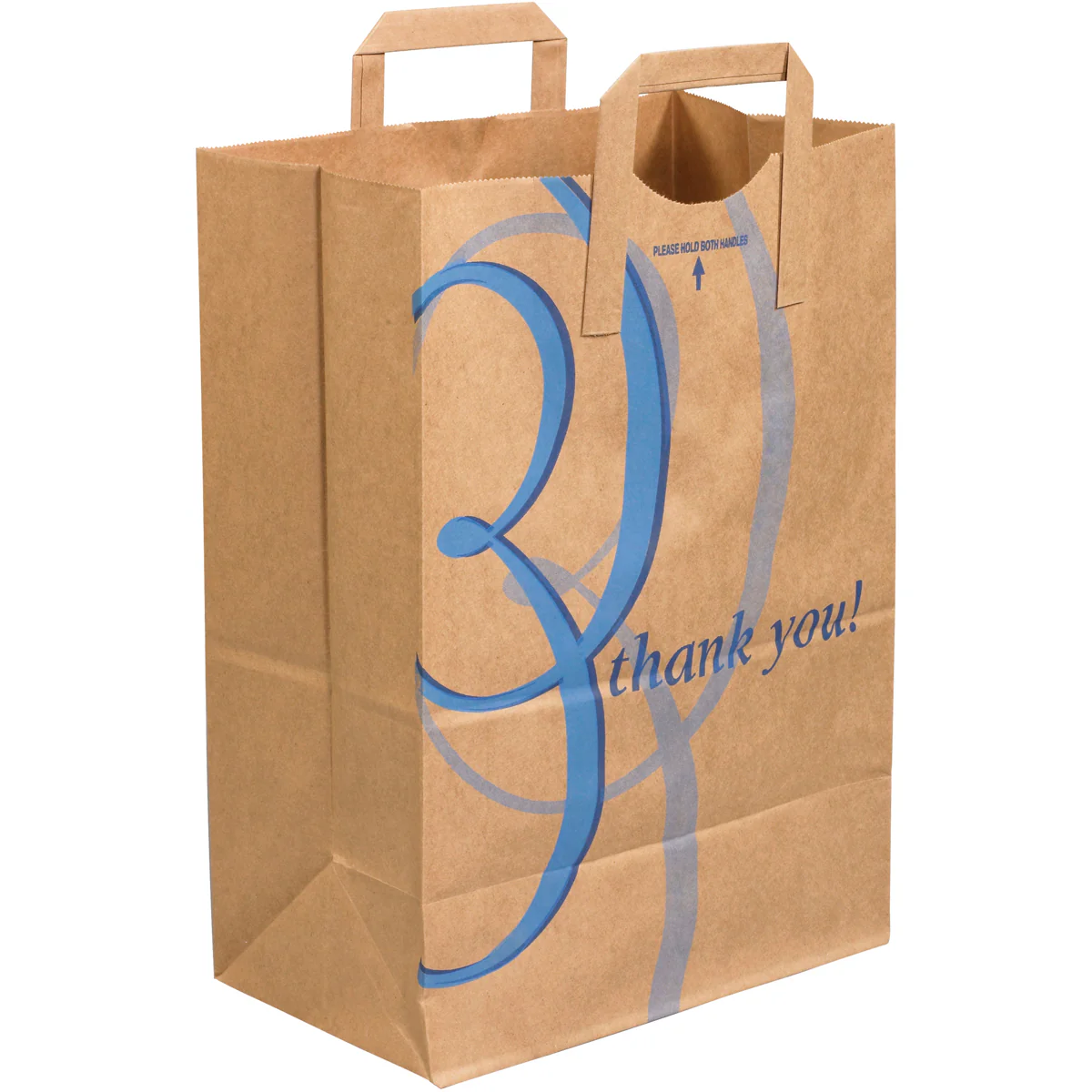 12 x 7 x 17 - Thank You Flat Handle Grocery Bags 300/Case