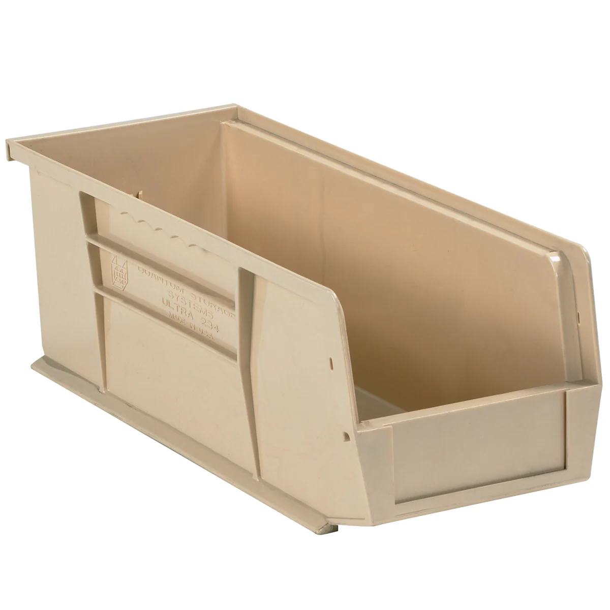 14 3/4 x 5 1/2 x 5 Ivory Plastic Bin Boxes 12/Case