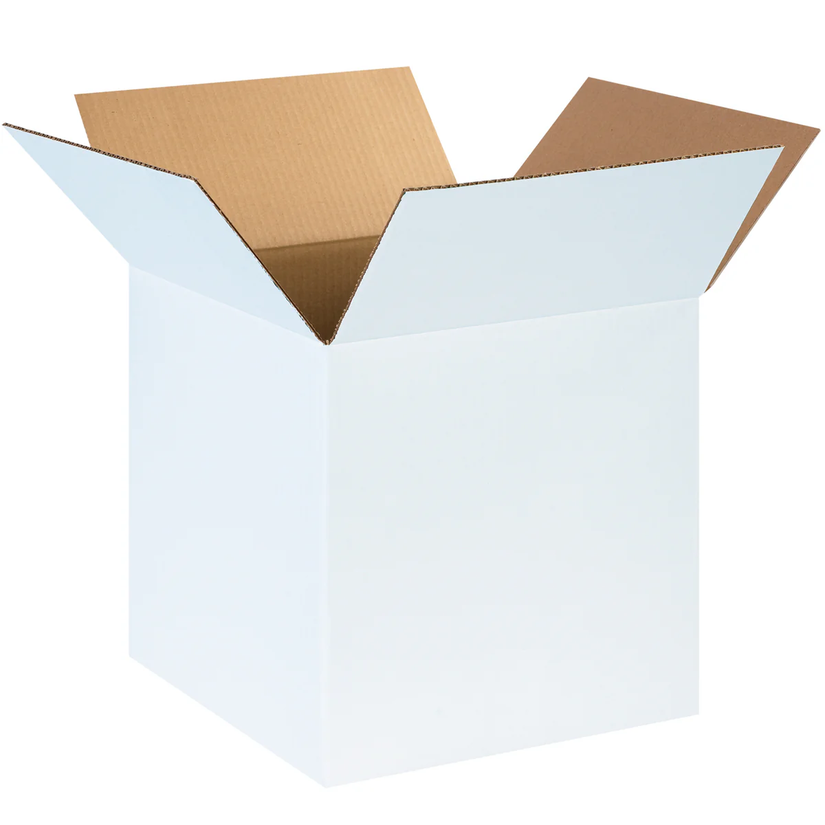 14 x 14 x 14 White Corrugated Boxes 25/Bundle