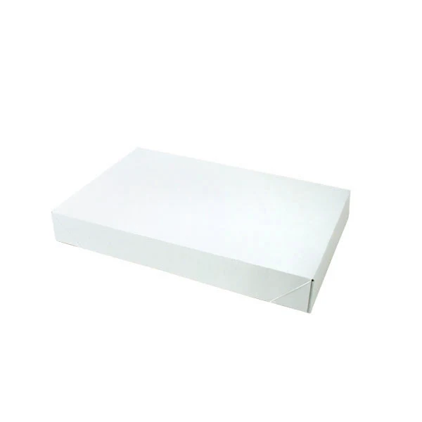 15 x 9 1/2 x 2 White Gloss Apparel Box 100/Case