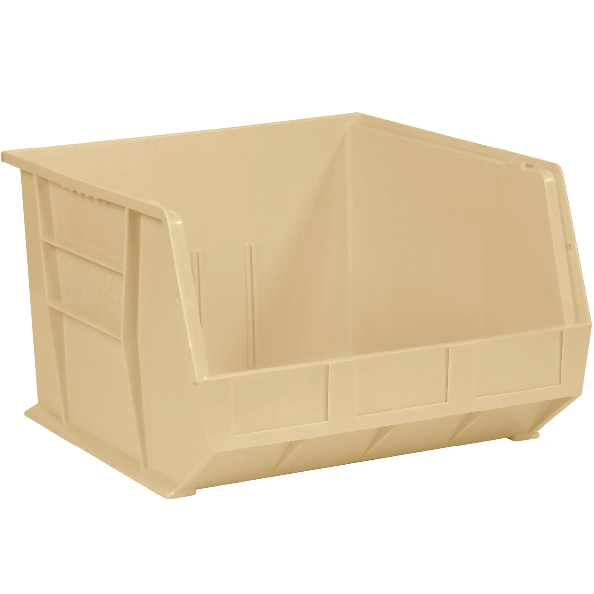 16 1/2 x 18 x 11 Ivory Plastic Bin Boxes 3/Case