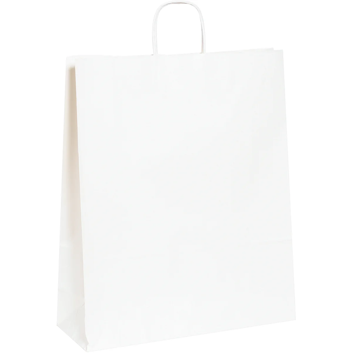 16 x 6 x 19 1/4 White Shopping Bags w/ Handles 200/Case
