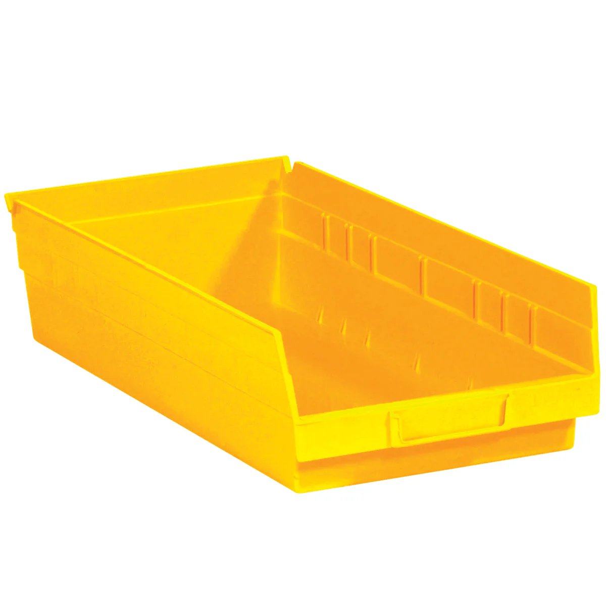 17 7/8 x 8 3/8 x 4 Yellow Plastic Shelf Bin Boxes 10/Case