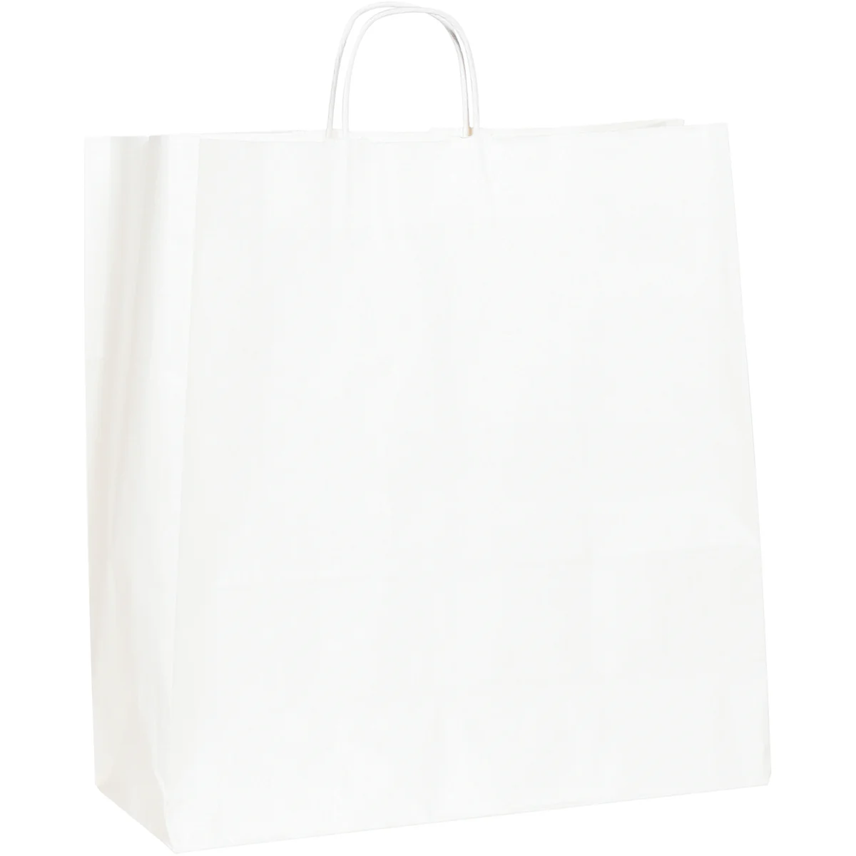 18 x 7 x 18 3/4 White Shopping Bags w/ Handles 200/Case
