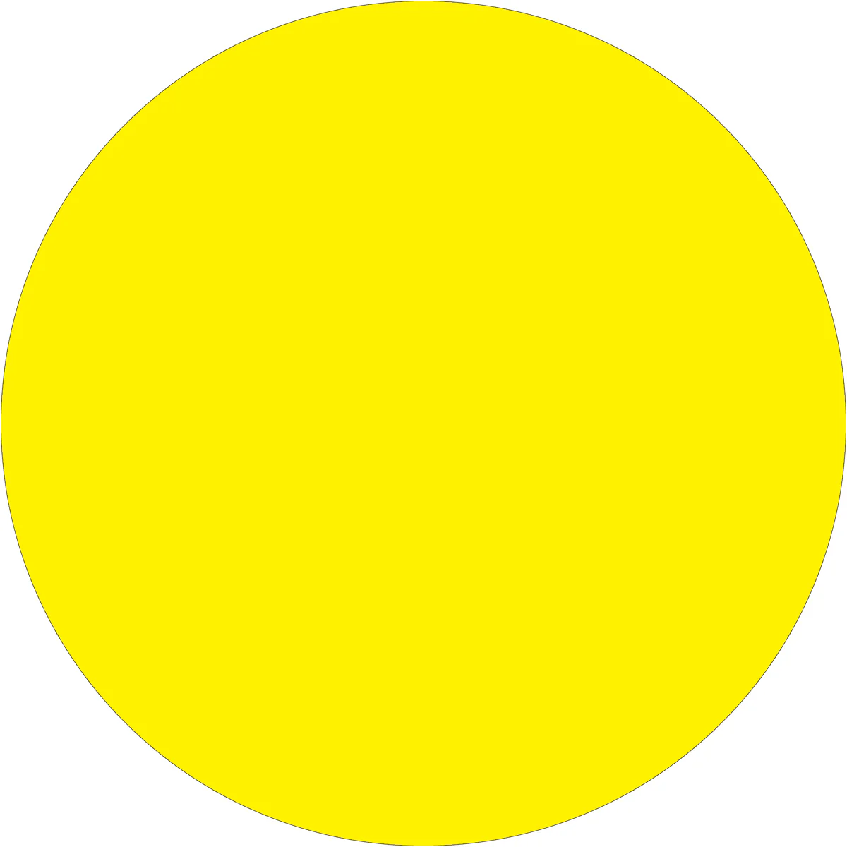 2" Fluorescent Yellow Inventory Circle Labels 500/Roll