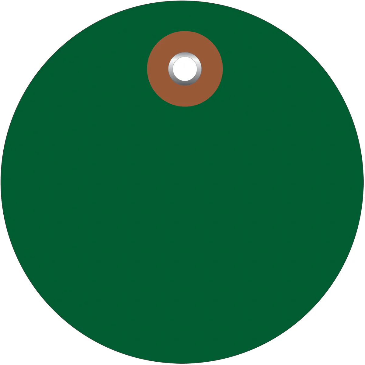 2" Green Plastic Circle Tags 100/Case