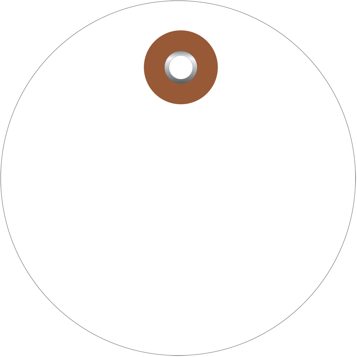 2" White Plastic Circle Tags 100/Case