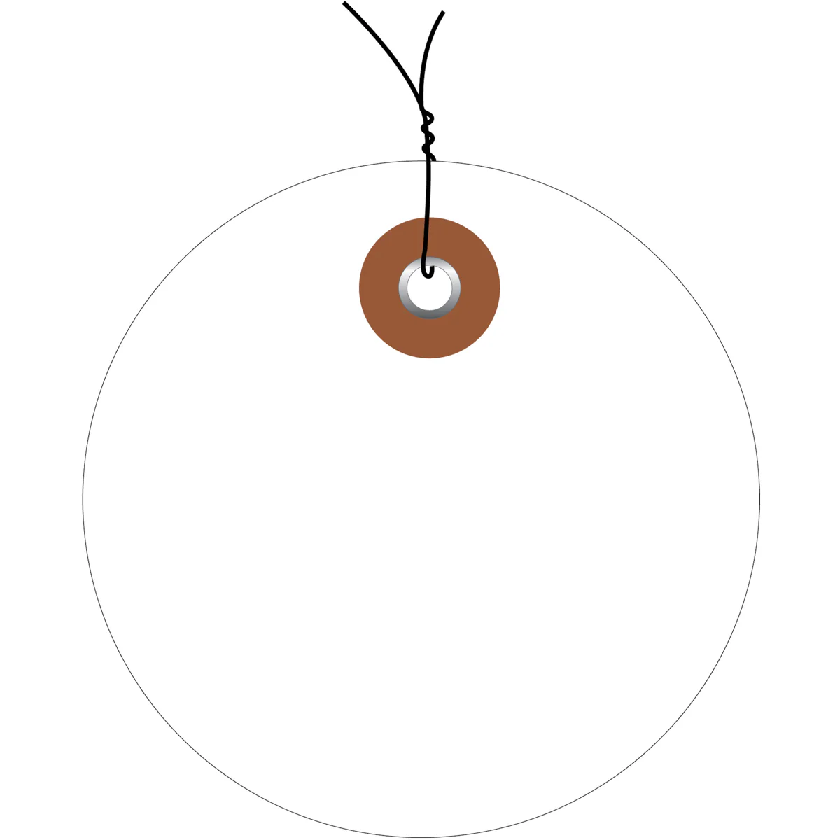 2" White Plastic Circle Tags - Pre-Wired 100/Case
