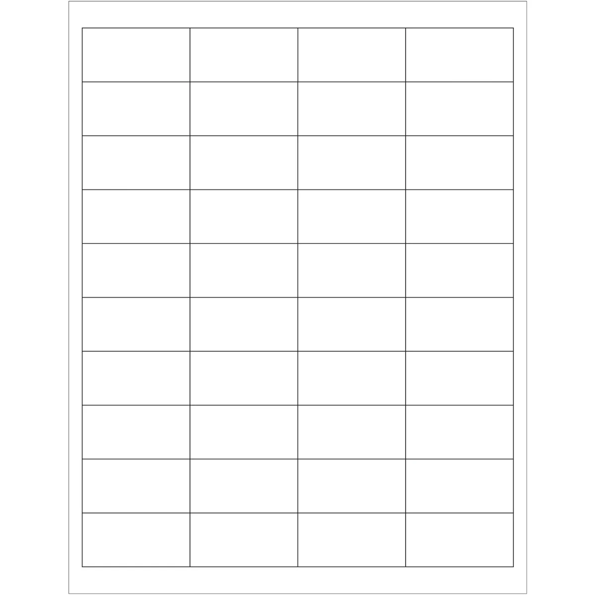 2 x 1" White Rectangle Laser Labels 4000/Case