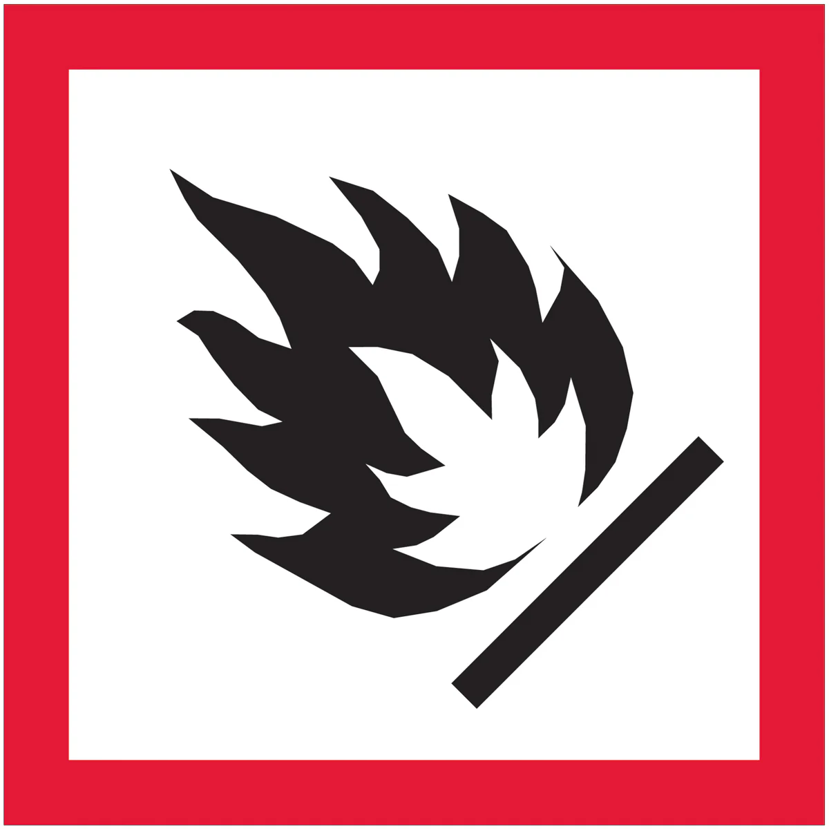 2 x 2" Pictogram - Flame Labels 500/Roll