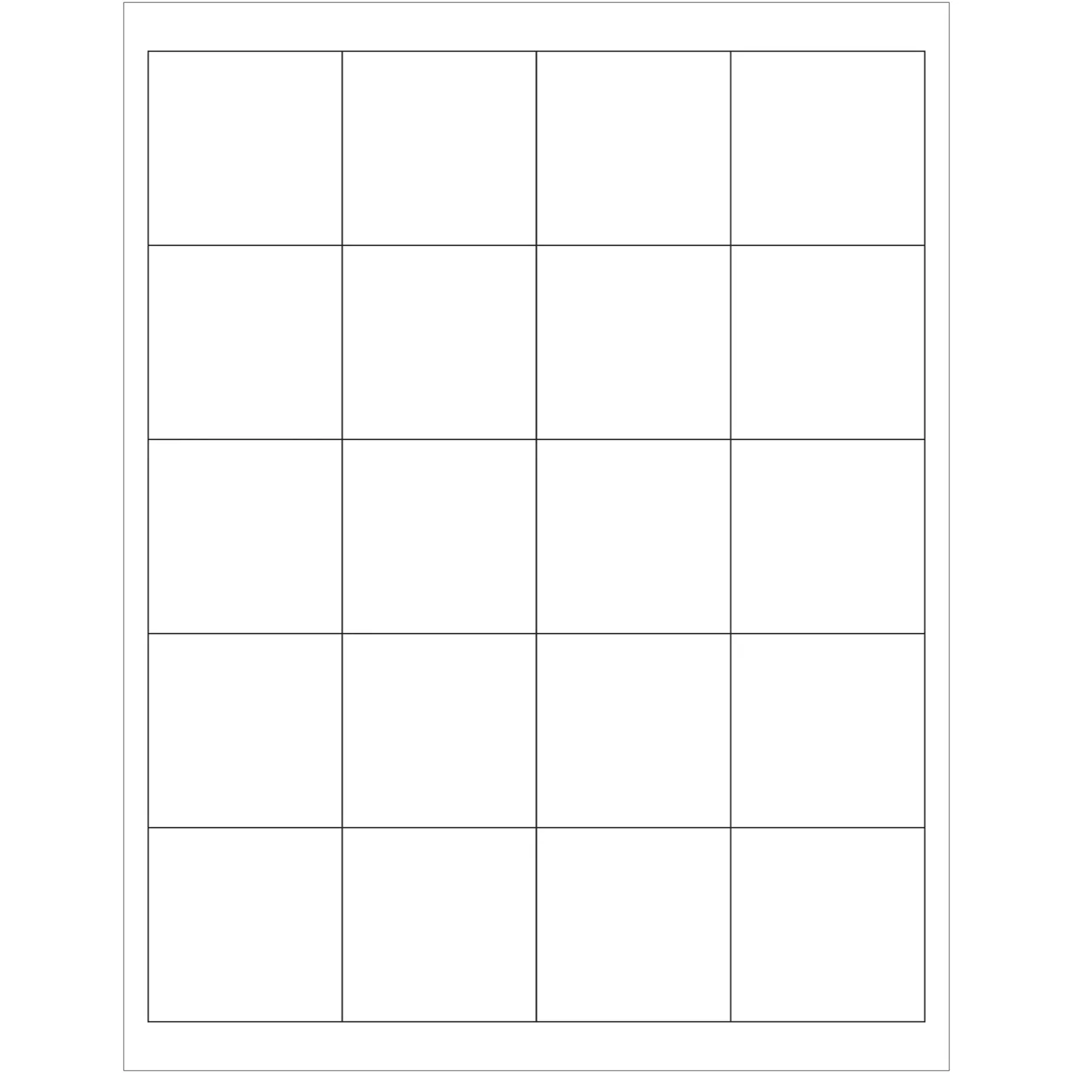 2 x 2" White Rectangle Laser Labels 2000/Case
