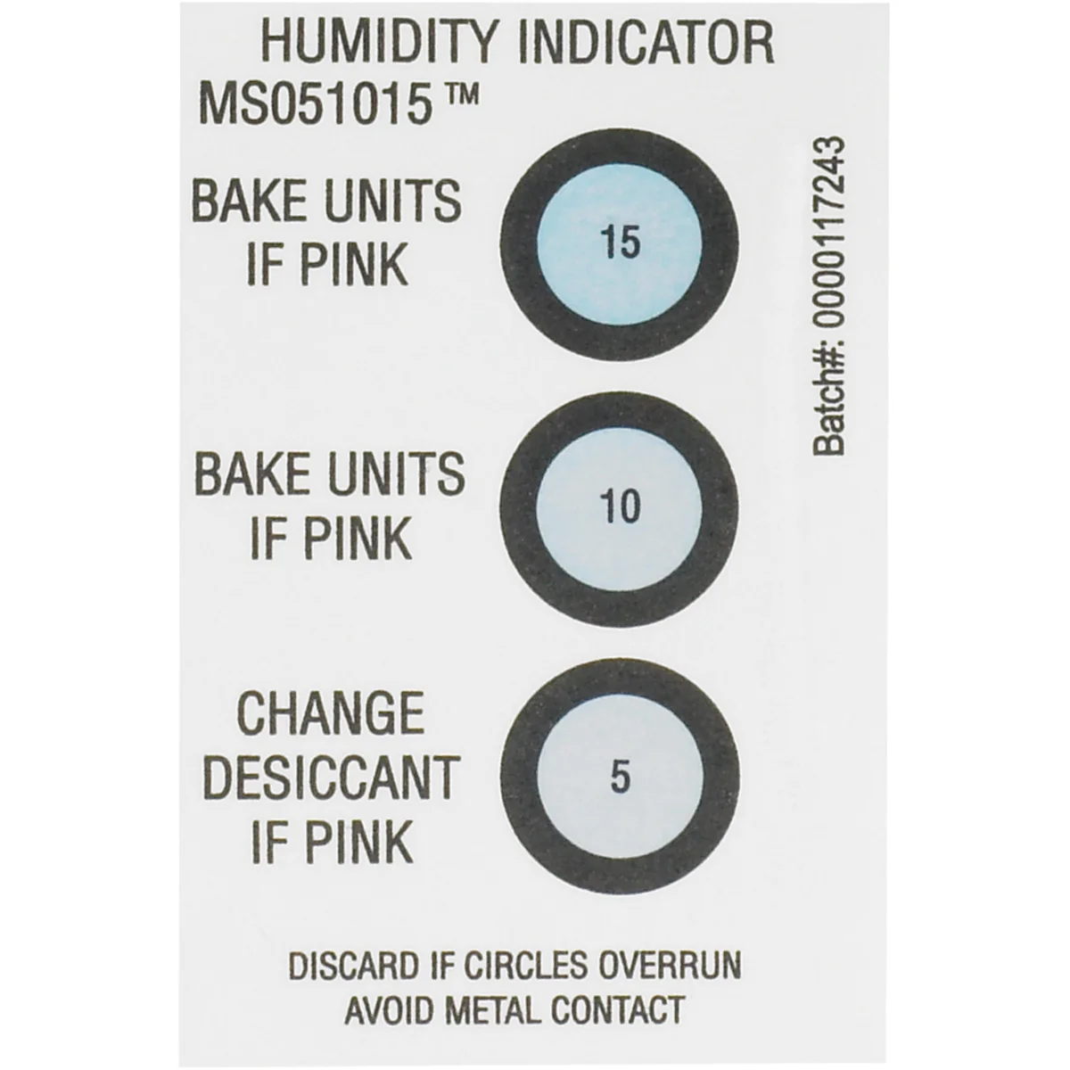 2 x 3" 5-10-15% Humidity Indicators 125/Case