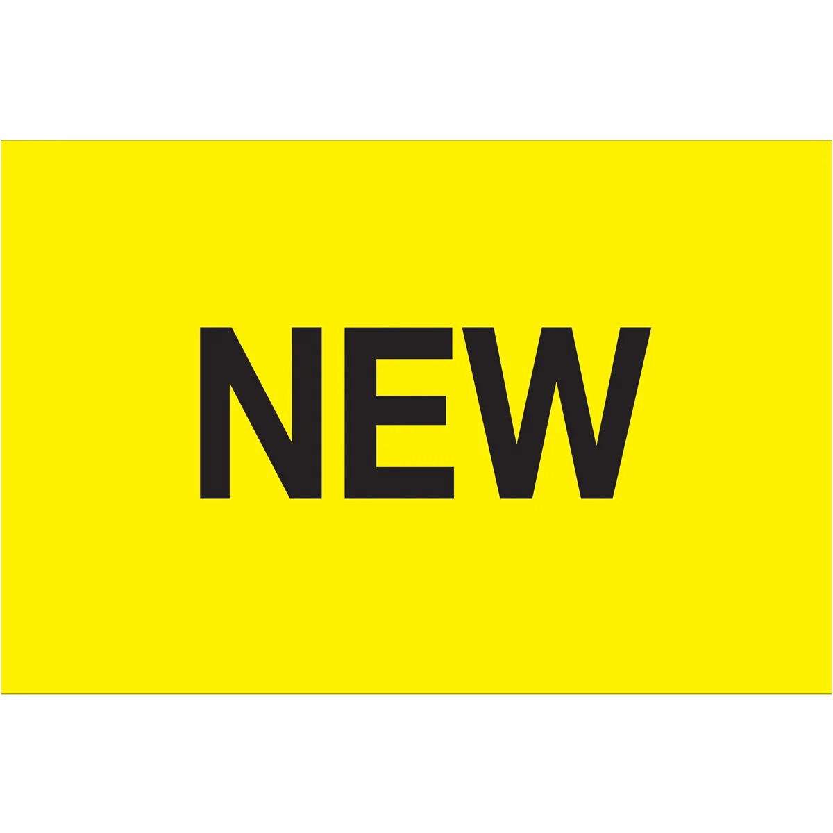 2 x 3" - "New" (Fluorescent Yellow) Labels 500/Roll
