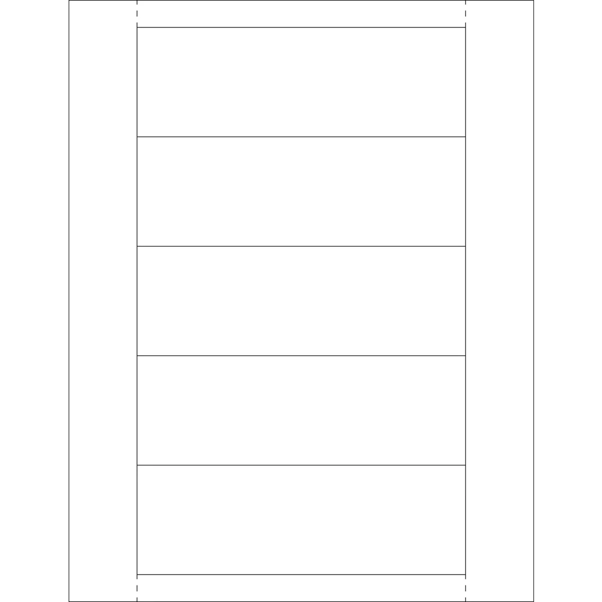 2 x 6 Plastic Label Holder Insert Cards 250/Case