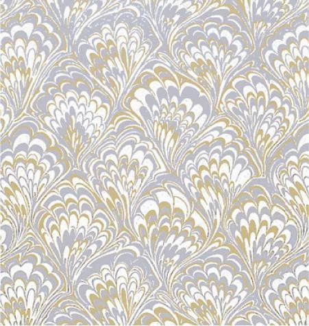 24" x 100 Feet Gold & Silver Feathers Cutter Box Gift Wrap