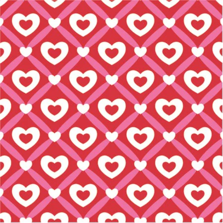 24" x 100 Feet Heart Lattice Cutter Box Gift Wrap