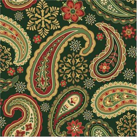 24" x 100 Feet Holiday Paisley Cutter Box Gift Wrap