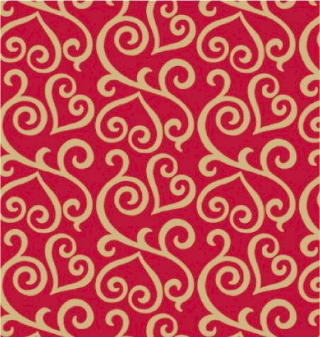 24" x 100 Feet Scrolled Hearts Cutter Box Gift Wrap