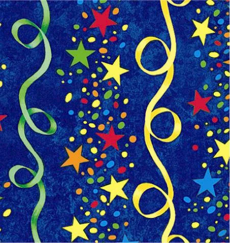 24" x 100 Feet Stars & Streamers Cutter Box Gift Wrap