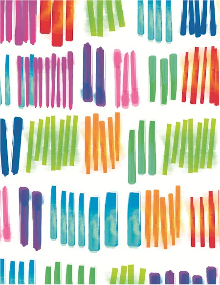 24" x 100 Feet Watercolor Rainbow Cutter Box Gift Wrap