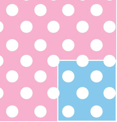 24" x 417 Feet Baby Dots Reversible Half Ream Gift Wrap