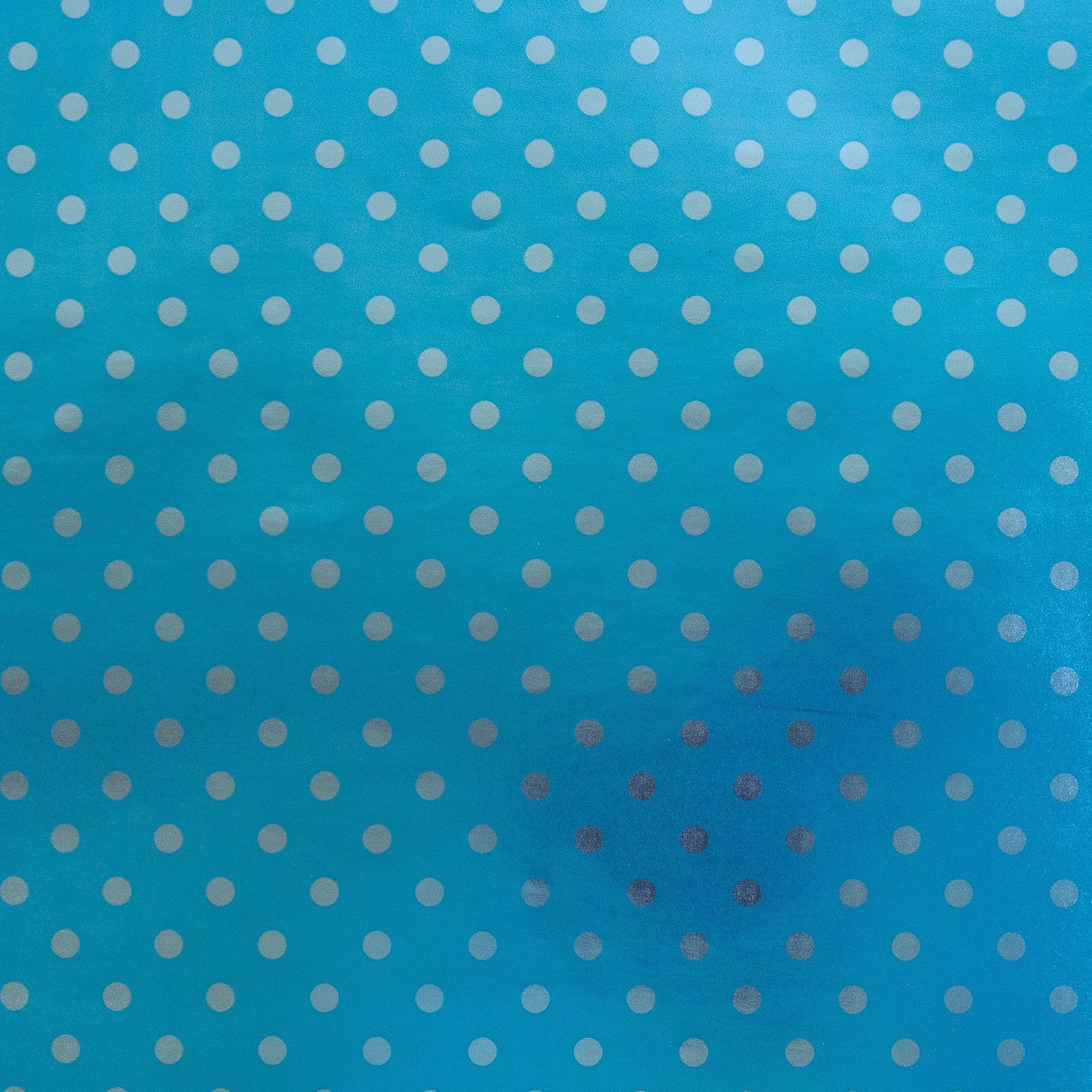 24" x 417 Feet Blue Dots on Metallized Half Ream Gift Wrap