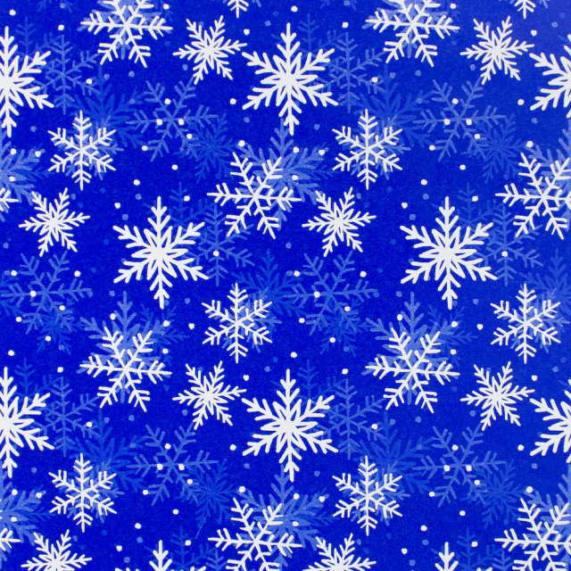 24" x 417 Feet Blue Snowflake Half Ream Gift Wrap