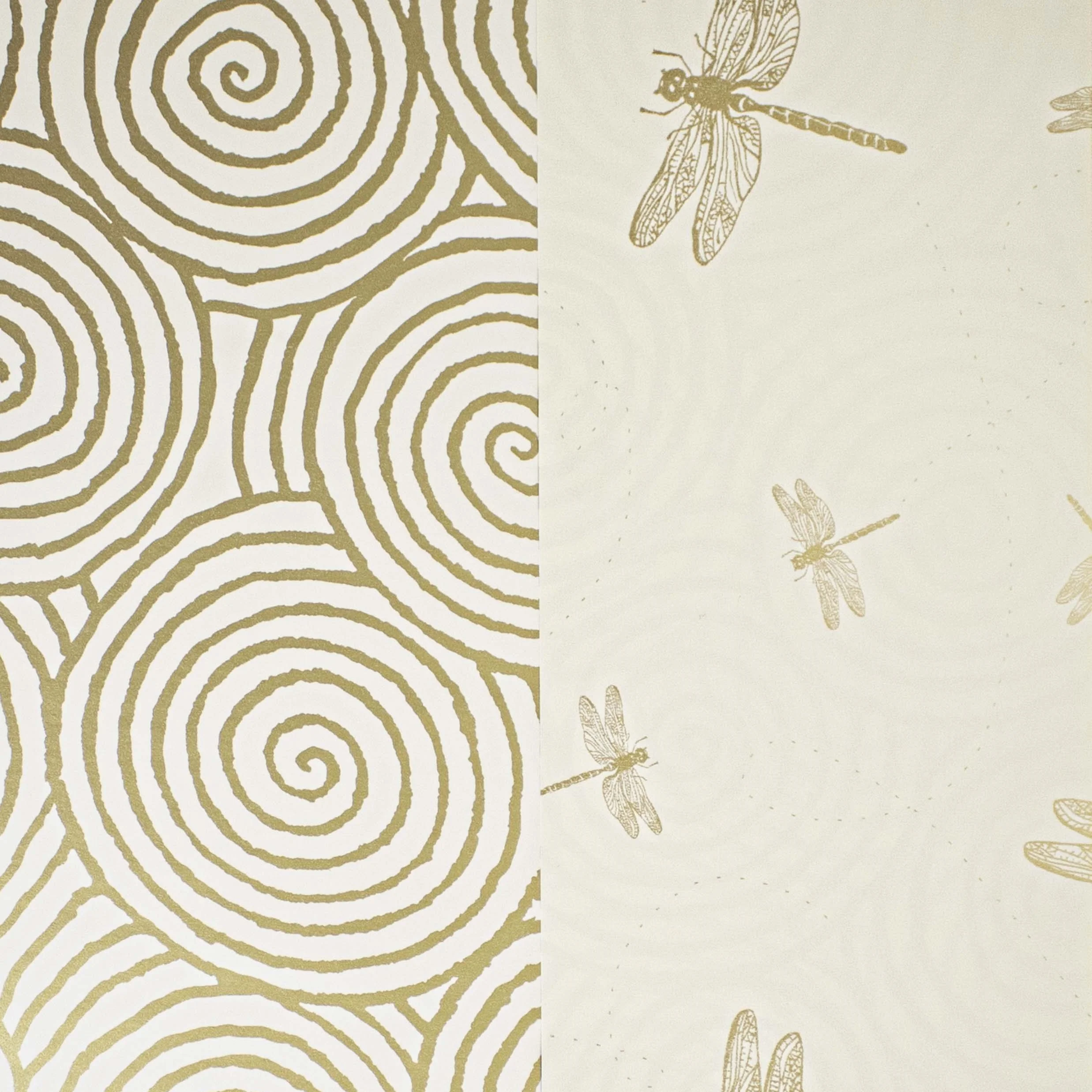 24" x 417 Feet Dragonflies-Swirls Half Ream Gift Wrap - Image 3