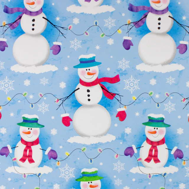 24" x 417 Feet Frosty Lights Half Ream Gift Wrap