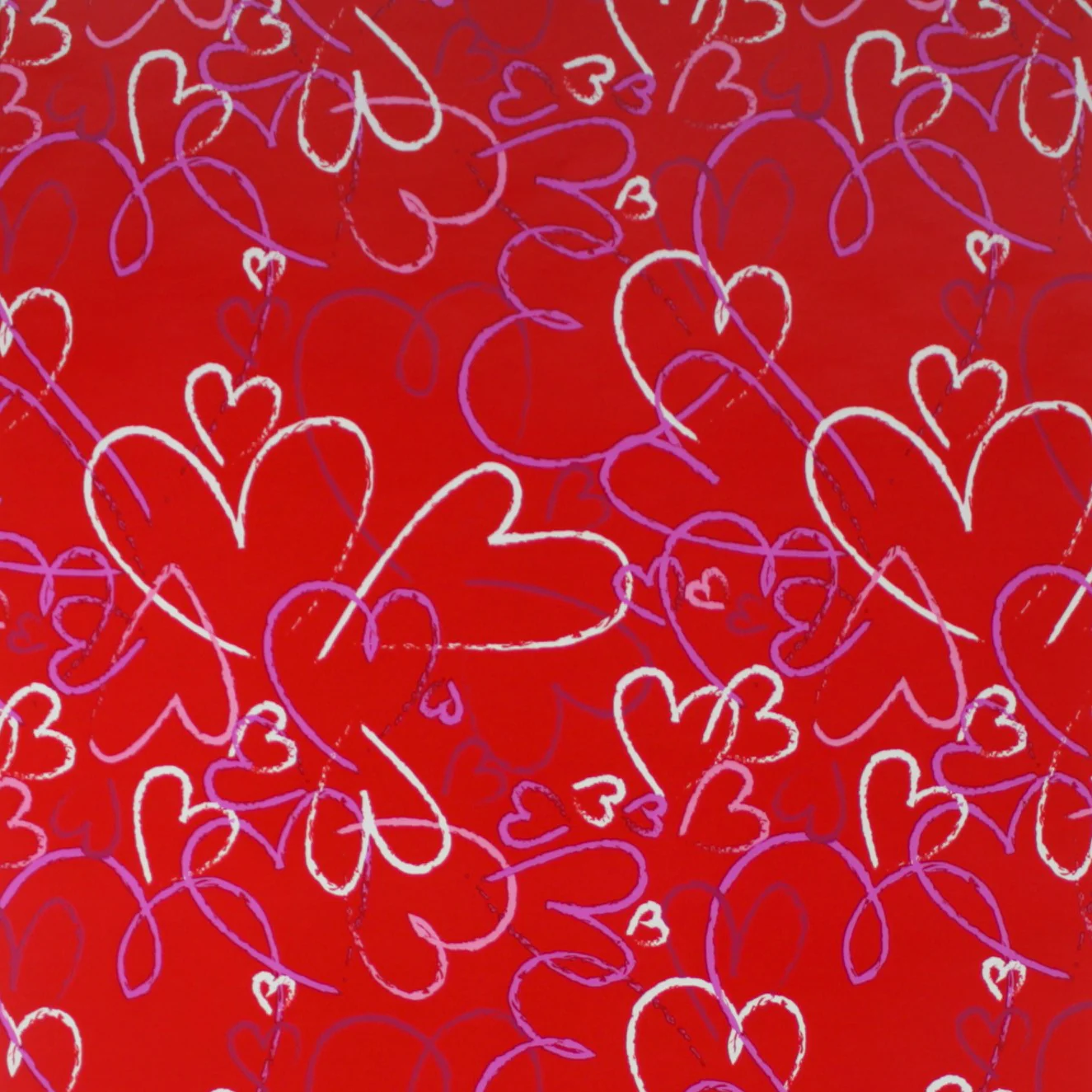 24" x 417 Feet Heart Toss Half Ream Gift Wrap