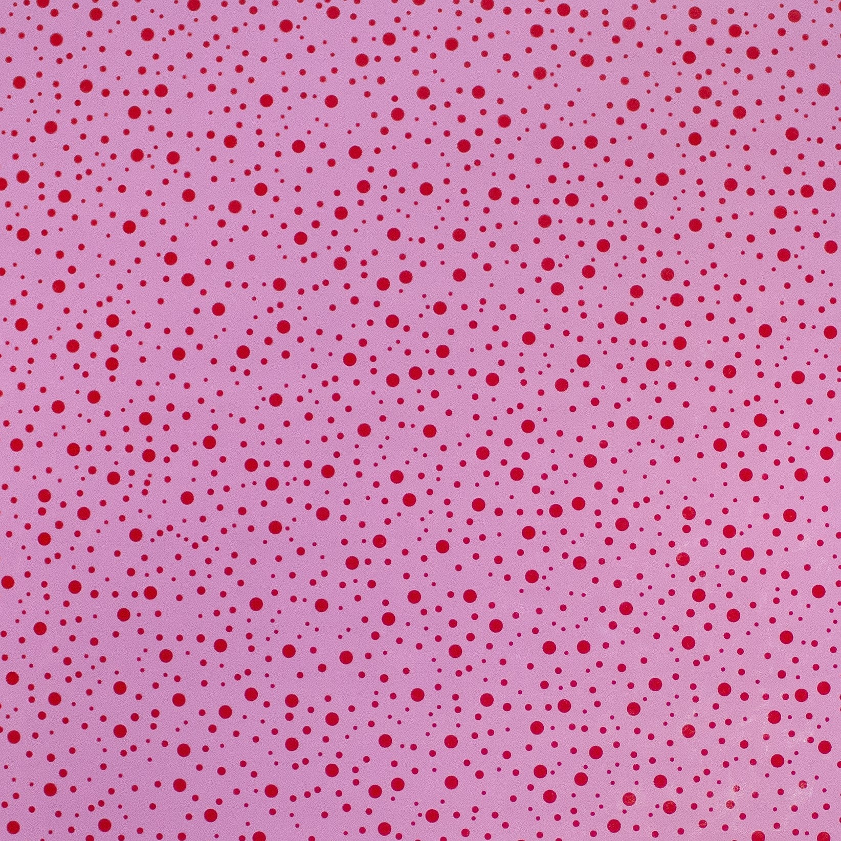 24" x 417 Feet Pink-Red Dots Half Ream Gift Wrap