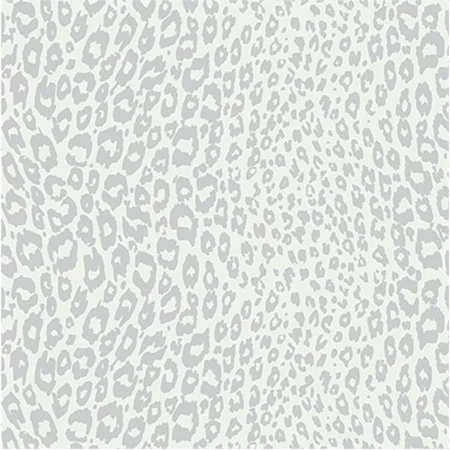 24" x 417 Feet Silver Cheetah Half Ream Gift Wrap
